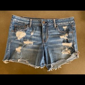 AE, Jean Shorts, Size 14, Super Low Shortie
